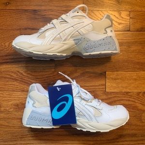Asics White Cream DuoMax Athletic Sneakers